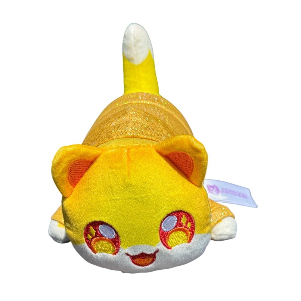 Aphmau MeeMeows Celestial Cat Mystery Plush Yellow Gold 6 Inch Excellent